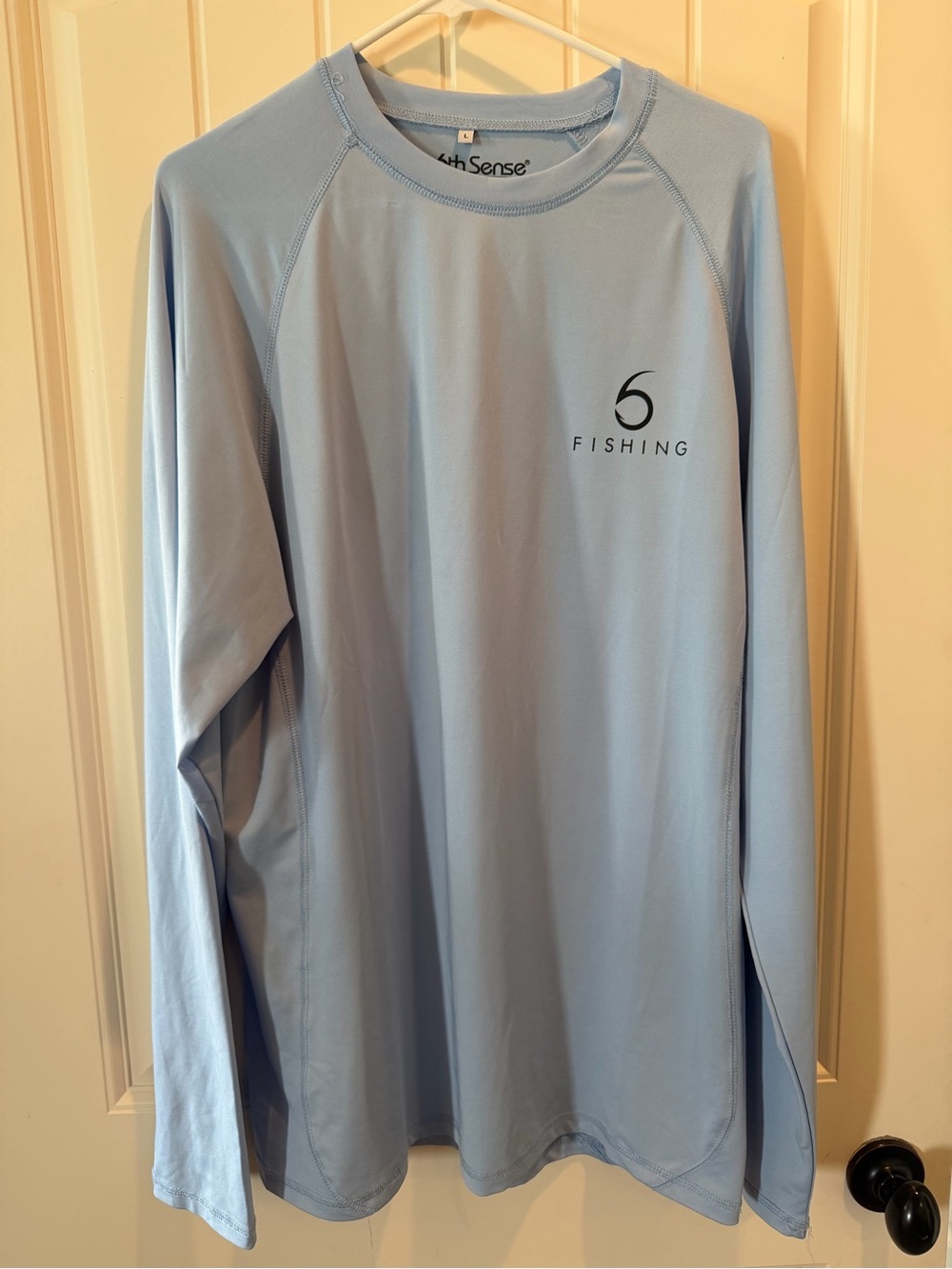6th Sense Fishing Light Blue Performance Long Sleeve Tee
